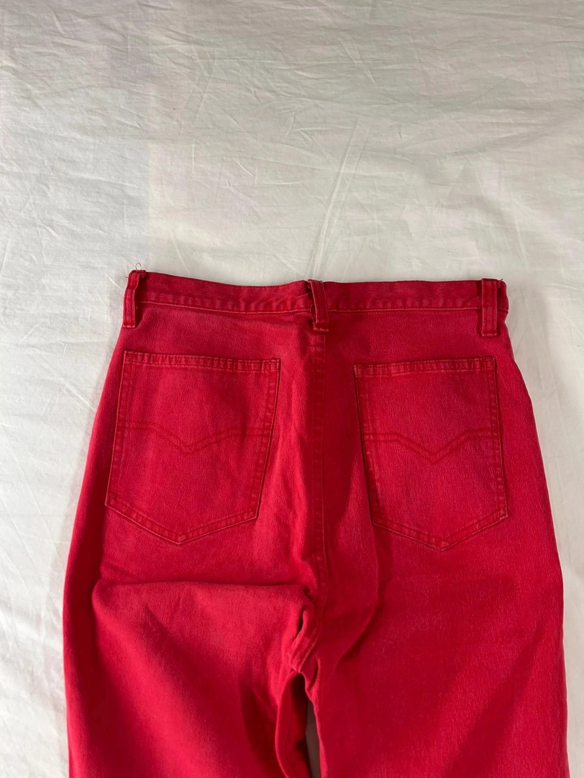 Rode vintage hoge taille jeans – photo 11